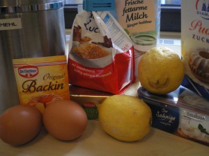 Zutaten Zitronen-Cupcakes