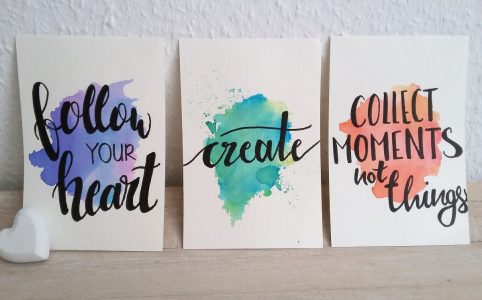 Aquarell Handlettering