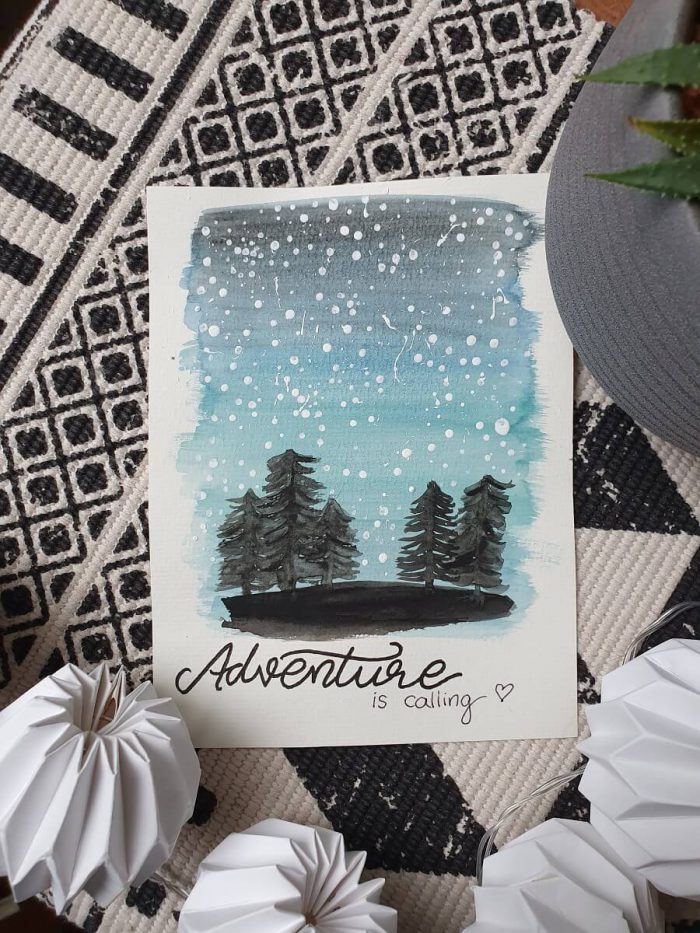 Aquarellbild Landschaft