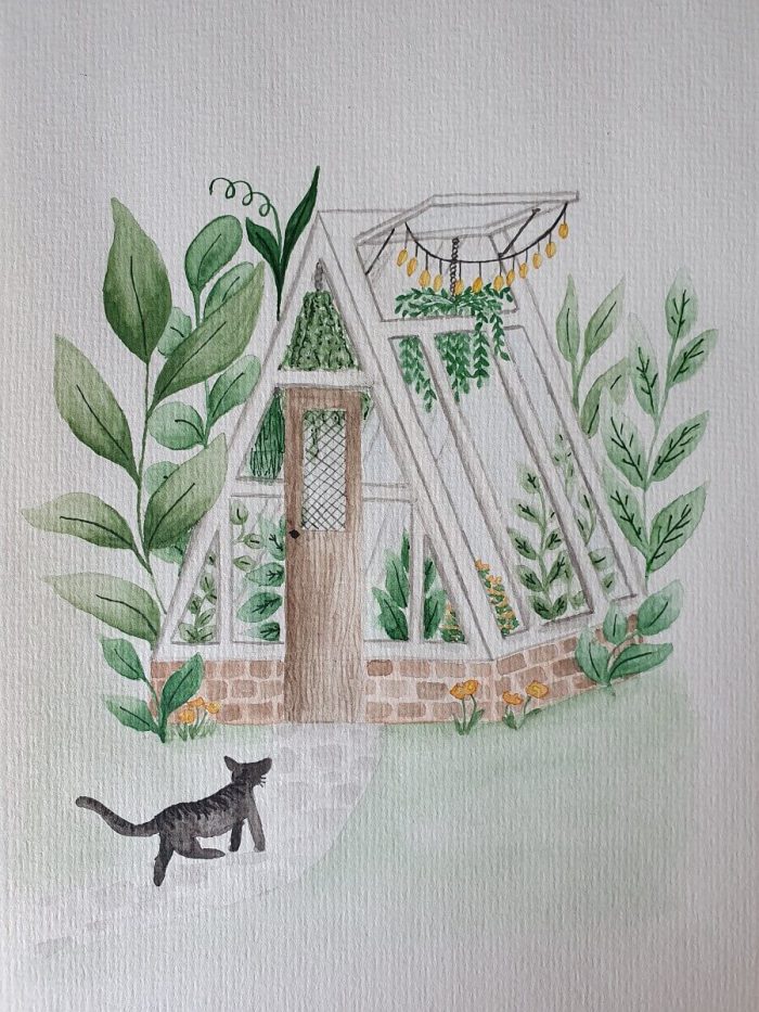 Watercolorhuis Gewächshaus