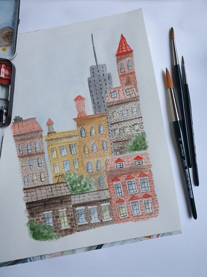 Watercolorhuis Stadthaus